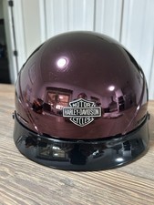 Casco Harley Davidson para mujer mediano, color ciruela metálico, con bolsa para casco