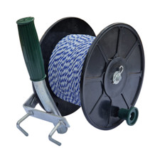 ELECTRIC FENCING REEL Mini Reel Portable Fence Wire - Loaded w/ 300m Poly Wire