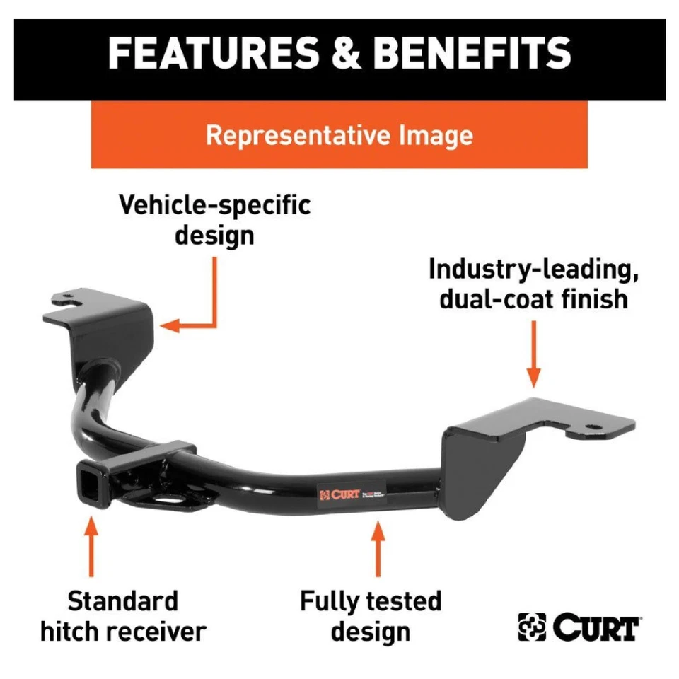 Curt Class 2 Trailer Hitch for Ford Fusion S / SE / Platinum Lincoln MKZ 12091 Foto 2 de 4