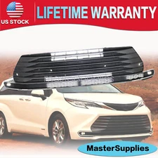 Fit For 2021-2024 Toyota Sienna Front Bumper Lower Grille Sensor Holes W/o Cam