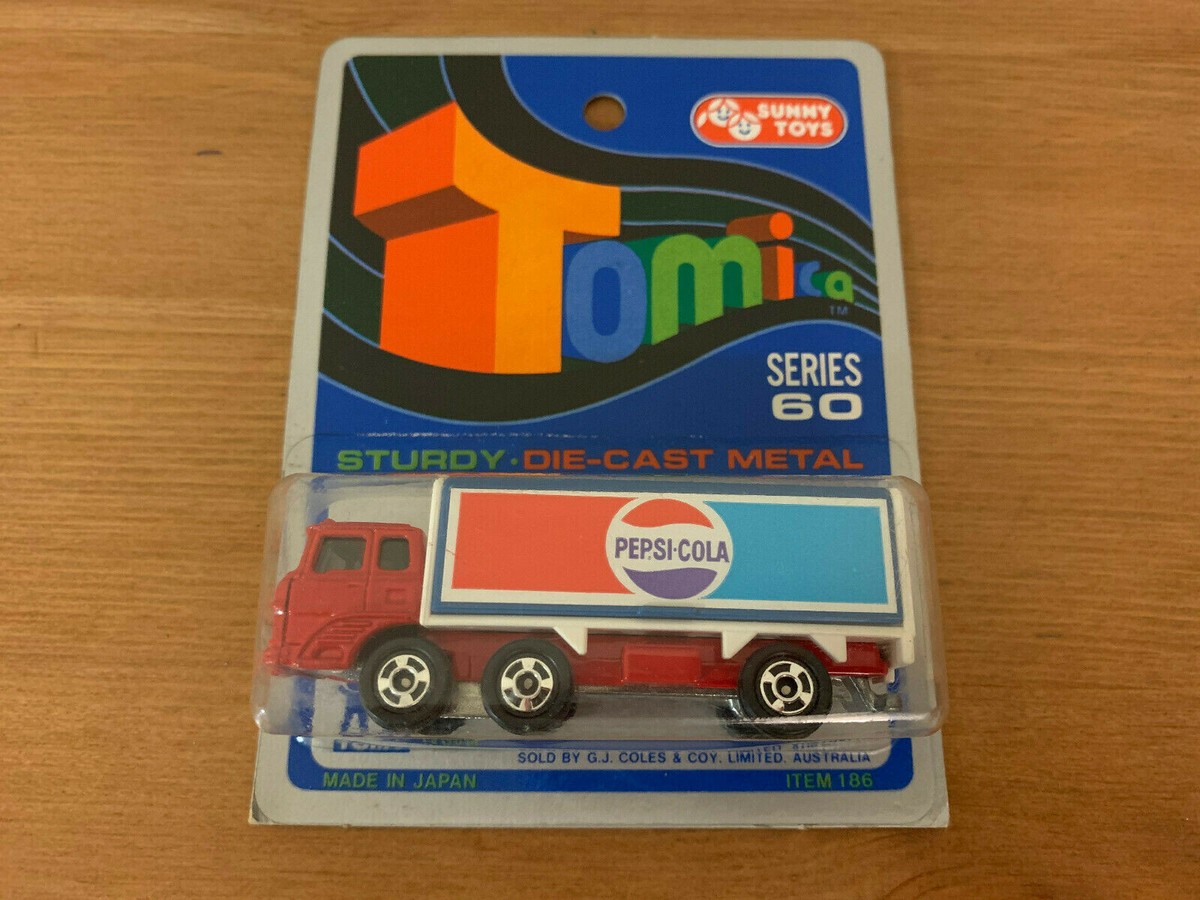 Tomica Pepsi Cola Fuso Truck on Blue Card Made For G.J Coles