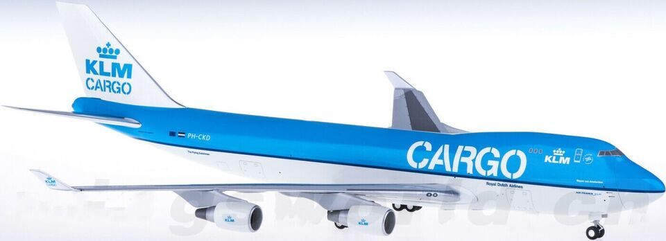 1:200 35CM Hogan KLM CARGO BOEING 747-400ERF Passenger Plane ABS