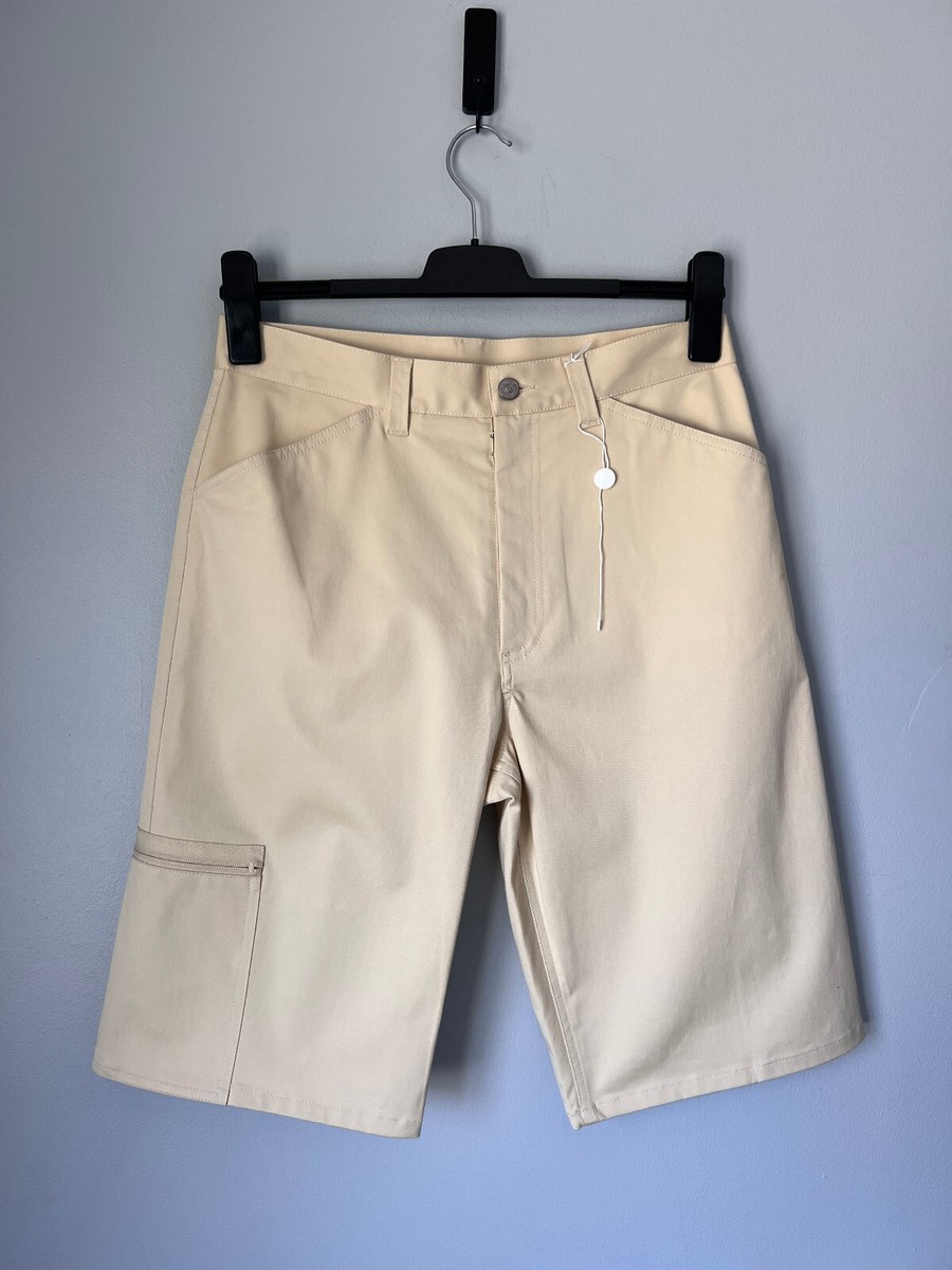 MM6 Maison Margiela Skater Canvas Cargo Shorts - Size 48 - Cream MM6 Maison Margiela Skater Canvas Cargo Shorts - Size 48 - Cream
