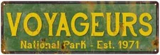 Voyageurs National Park Rustic Metal Sign Cabin Wall Decor 106180057018