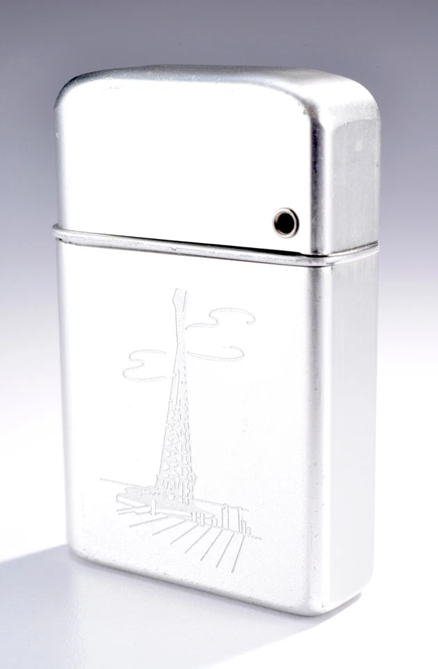 Vintage N.O.S. Storm Master Aluminum Lighter-Dock Masters Local 454 Oil Derrick - Image 4 of 4