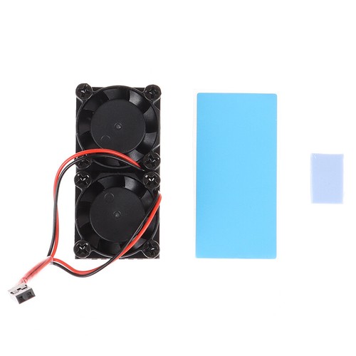 Dual Fan CPU PCB Cooling Fan Cooler Heat Sink Module for Raspberry pi 4B*FY - Afbeelding 9 van 12