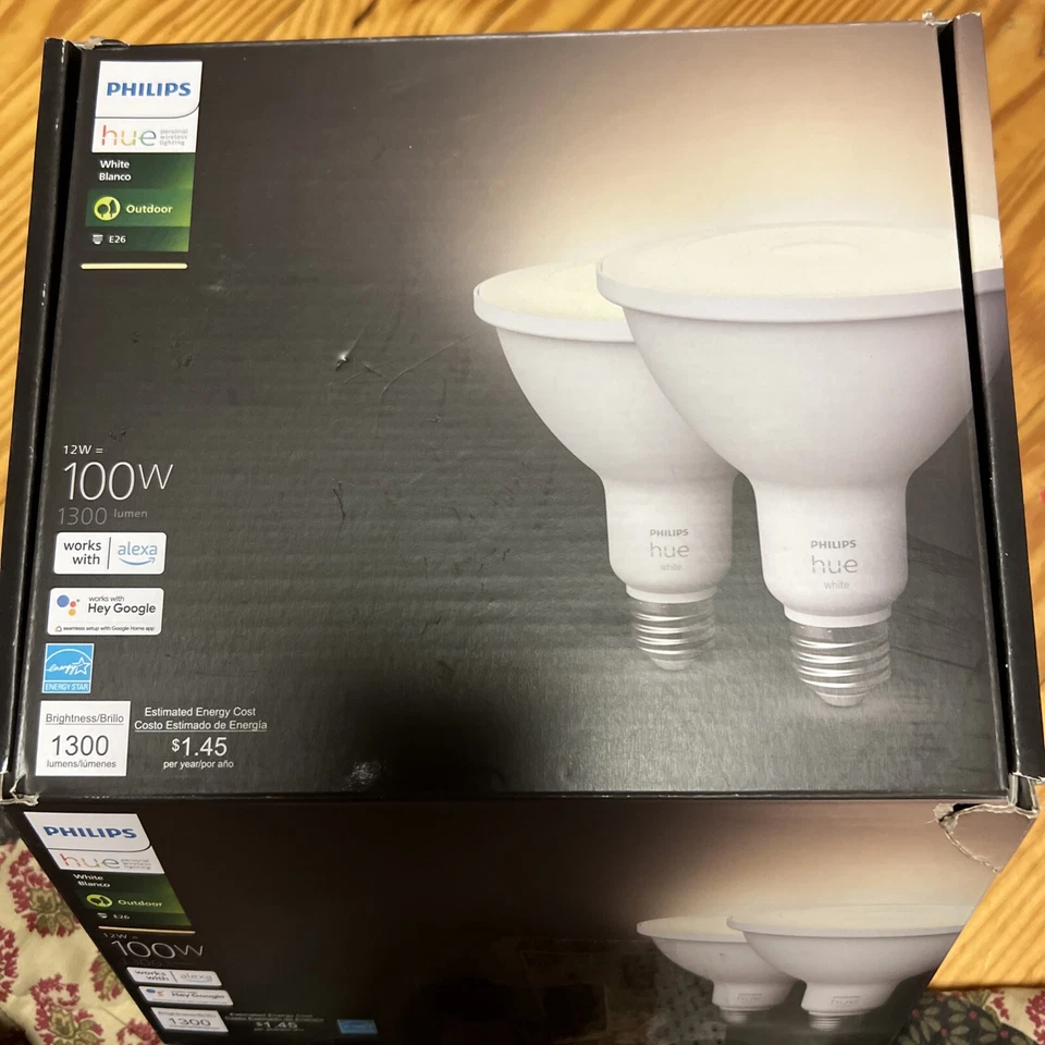 Philips Hue White Outdoo 100W LED Smart Bulbs E26 1300Lm 3000K (2 Bulbs) free sh - Image 2 of 2