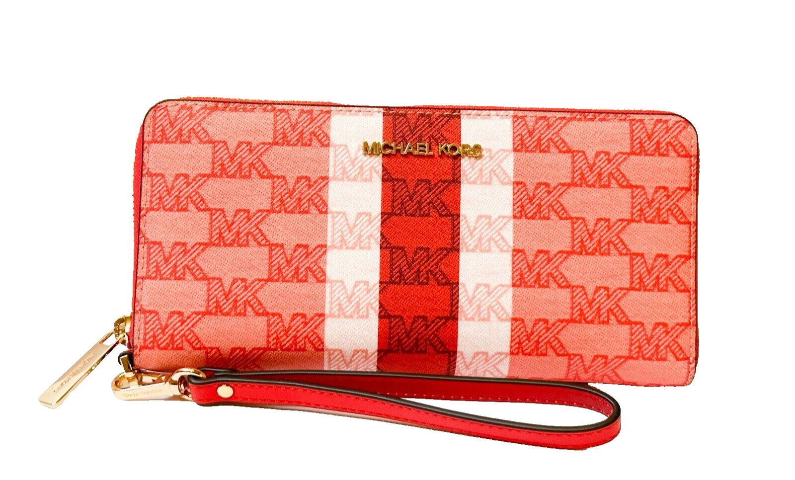 Michael Kors Jet Set Travel Large Continental Wallet MK Dark Sangria Multi