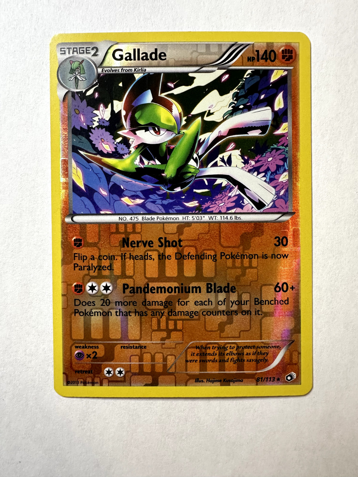 Gallade - 81/113 Black & White: Legendary Treasures - Rare Reverse Holo - NM