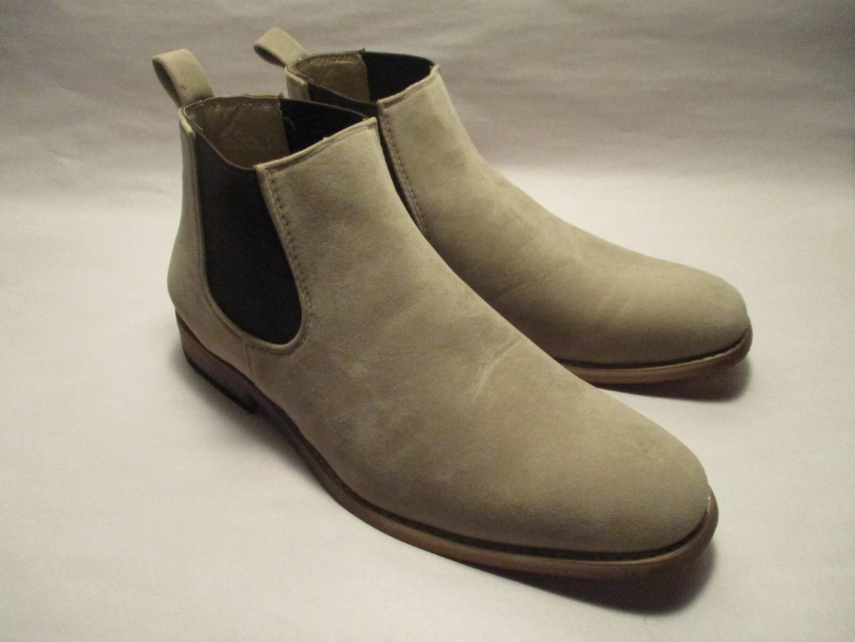 Gino Pheroni Calvin Mens 8M Tan Faux Suede Brown Gore Chelsea Style Boots eBay