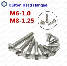 M6/M8  304 Stainless Steel Flanged Button Head Bolts Hex Socket Hexagon Screws
