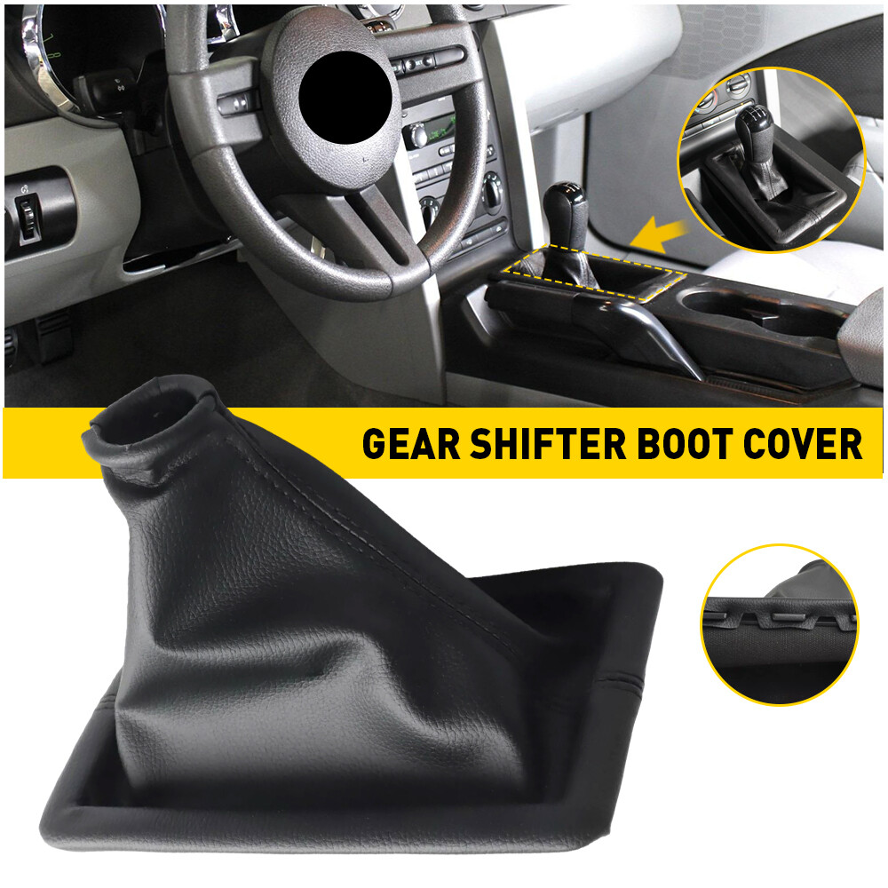Manual Shift Boot Cover 5 Speed Leather for 2005-2009 Ford Mustang