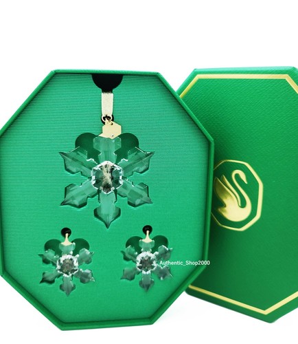 NEW SWAROVSKI Annual Edition Christmas Snowflake Ornament Set With Box 5634889 - Picture 3 of 4