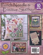 PUNCH NEEDLE PRIMITIVE STITCHER MAG. -"SPRING 2024 ISSUE" 3 issues contact