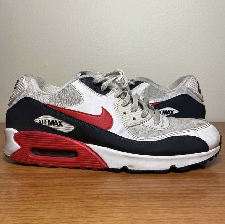 Size 11.5 - Nike Air Max 90 Black University Red for sale online | eBay