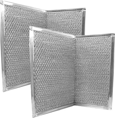 Compatible With Broan R610038 Aluminum Grease L-Shaped Wing Hood Filters 2 Pack
