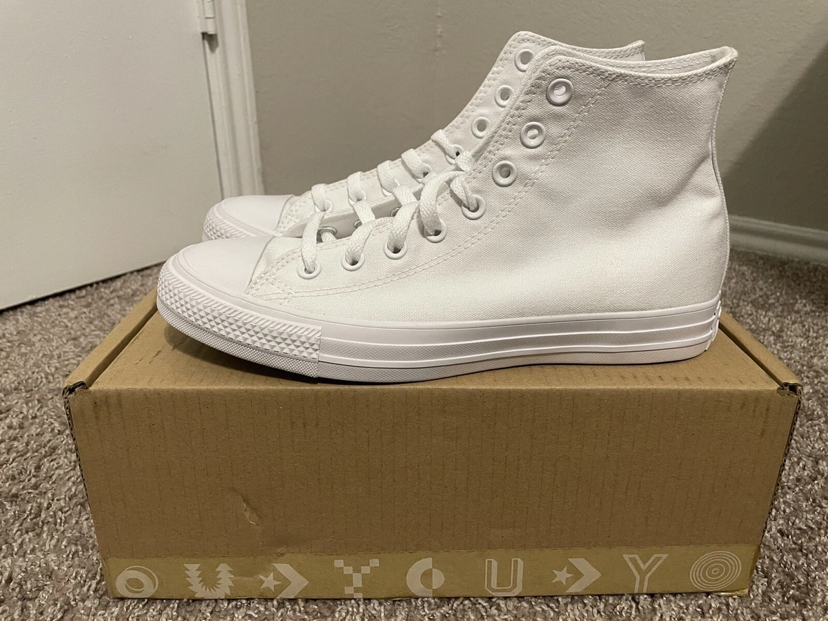 converse triple white high tops