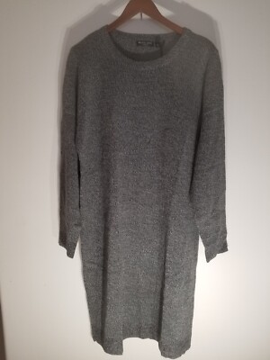 Brave Soul Women's Long Sleeve Grey Jumper Sweater Dress Size 22 New With Tags