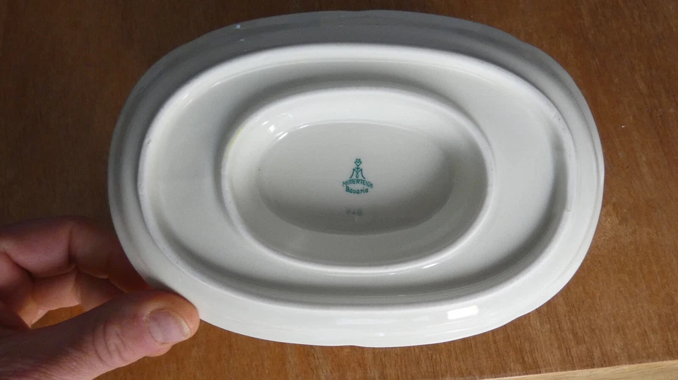 Mitterteich Bavaria große Sauciere weiß mit Goldrand *SEHR GUT* - Bild 3 von 4