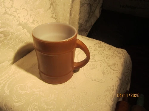 Vintage Fire King/Anchor Hocking Brown Coffee Cup Made in USA