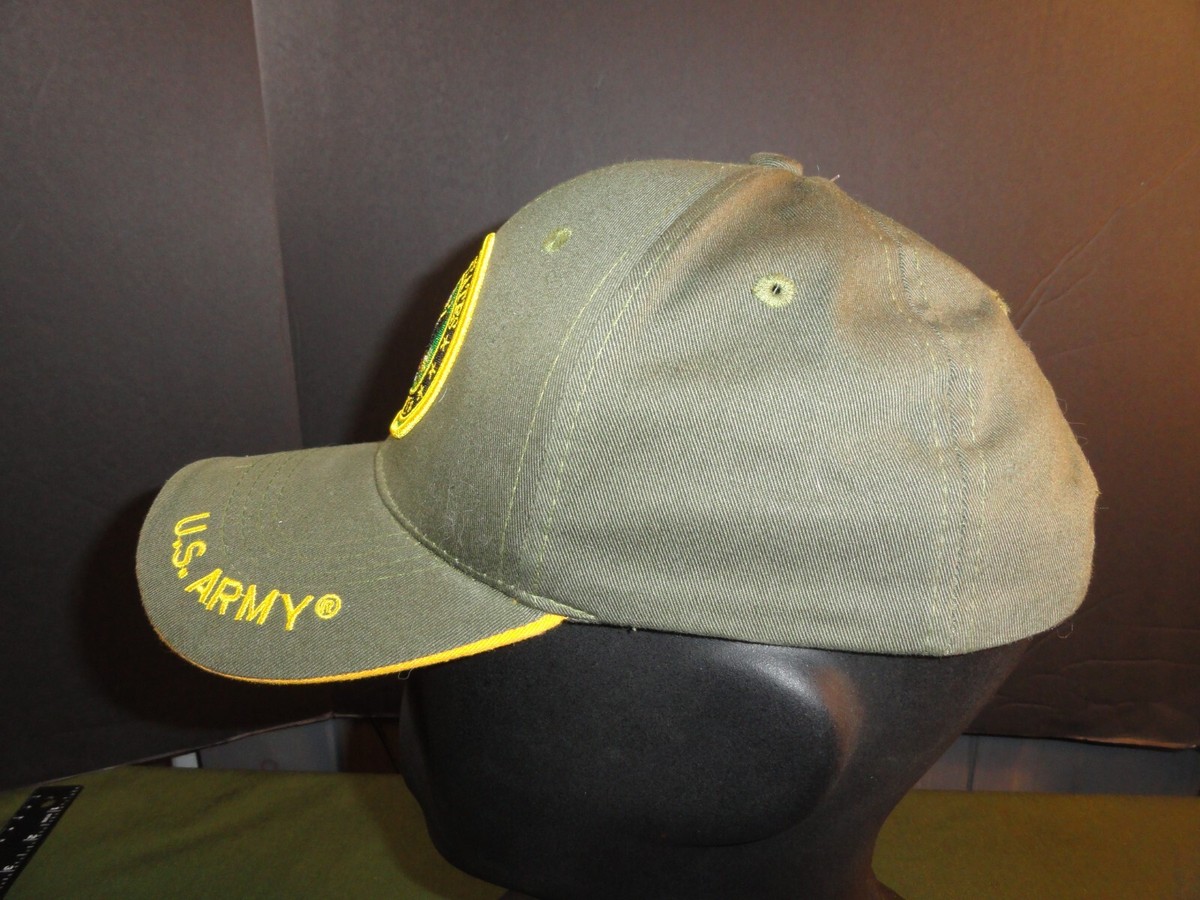 JM WARRIORS UNITED STATES ARMY CAP HAT AMERICAN FLAG OD GREEN