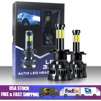 8-Side Illuminated Light Beads 9012 LED Headlights Kit High/Low beam Bulbs