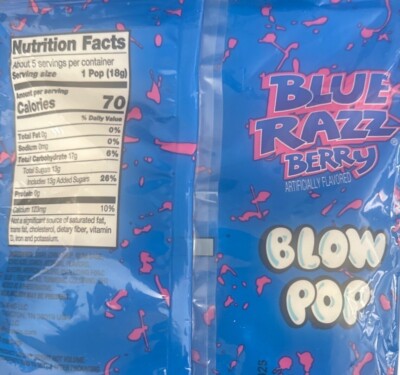 Charms Blue Razzberry Blow Pop Lollipop 3.25Oz Charms Blue Razzberry Blow Pop Lollipop 3.25Oz