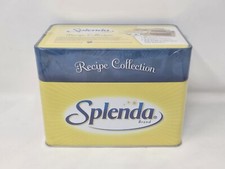 Colección de recetas Splenda - 76 recetas, 5 divisores, 23 tarjetas en blanco, caja de hojalata NUEVO