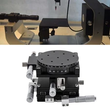 4 Axis XYZR Manual Trimming Platform Linear Stage Bearing Tuning Sliding Table
