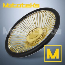 Luxor Wire Wheel 64 Curved Spokes Steering Wheel Gold Luxor Wire Wheel 64 Curved Spokes Steering Wheel Gold