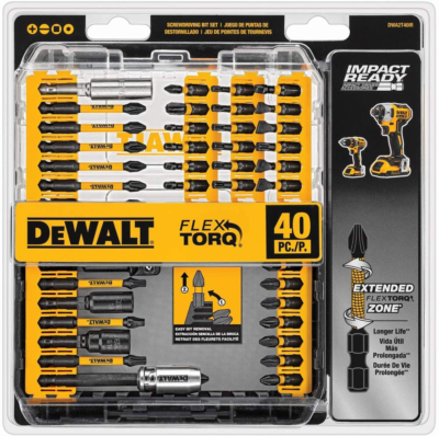 ドクターデヴィアス　4点セット DeWALT 40-PC Impact Ready FlexTorq Screw Driving Magnetic Bit Set