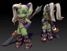 DnD Miniature 32mm Doxy's Orc by Twingoddess Miniatures