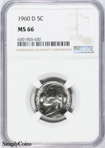 1960-D Jefferson Nickel ~ NGC MS66 ~ GEM BU UNCIRCULATED MQ - Picture 5 of 8