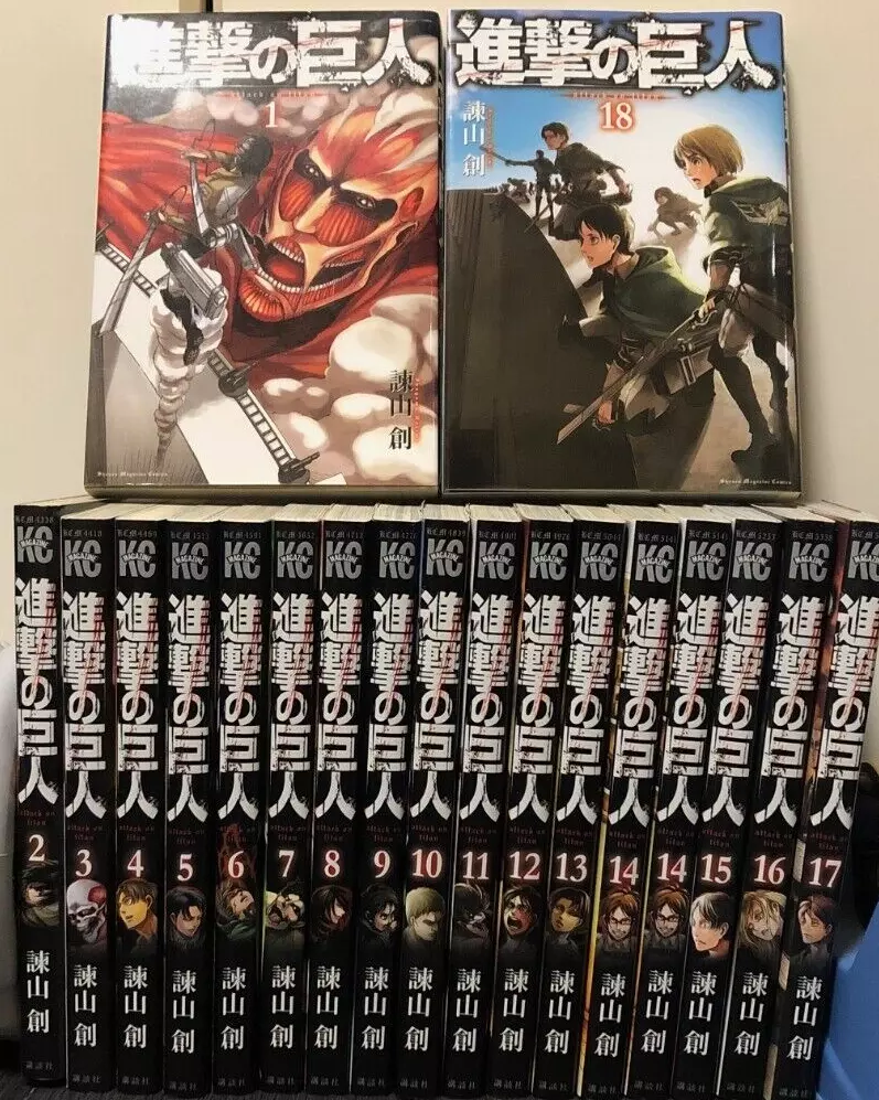 Attack on Titan Shingeki no Kyojin Manga Vol. 1 - 34 complete Full set  Comics JP