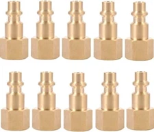 Brass 1/4 Inch NPT Brass Female Air Hose Quick Connect AdapterAir Coupler and...