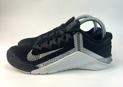 Nike Metcon 6 Damen Sportschuhe schwarz metallic silber Cross Fit Schuhe UK 5