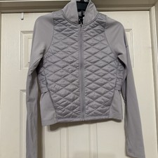 Nike Running Lightweight Women Zip Up Jacket Size XS Gray Pockets