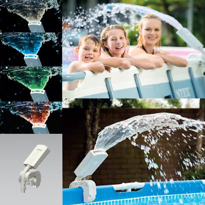 Intex 28089 LED Wasserfontäne Springbrunnen Multi-Color LED Wasserfall Dusche