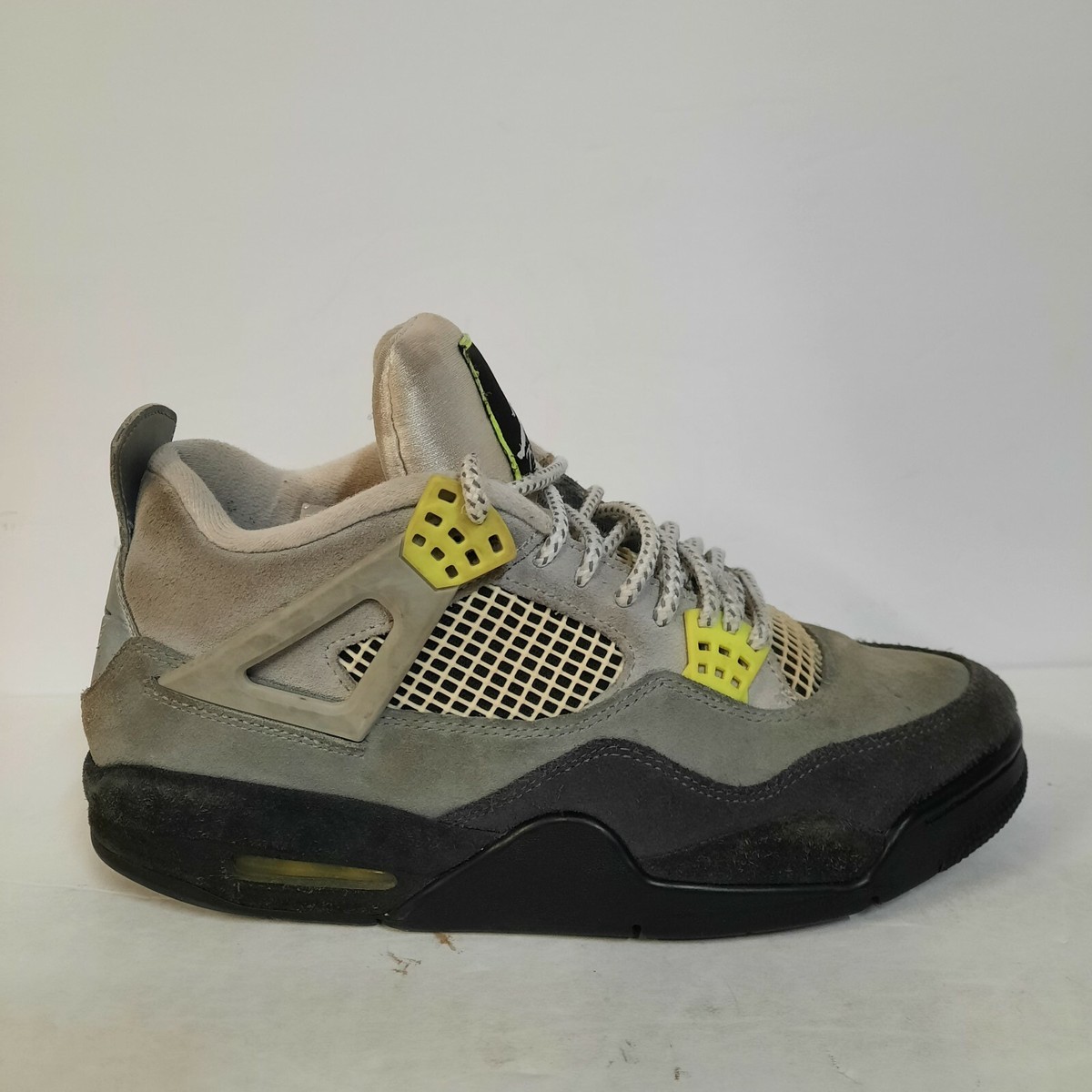 Nike Air Jordan 4 Retro SE Grey Black Neon Volt Max 95