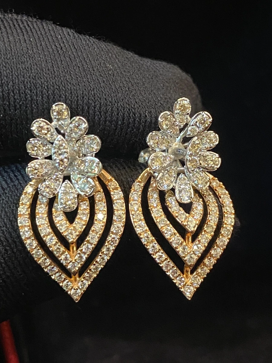 Two tone gold store stud earrings