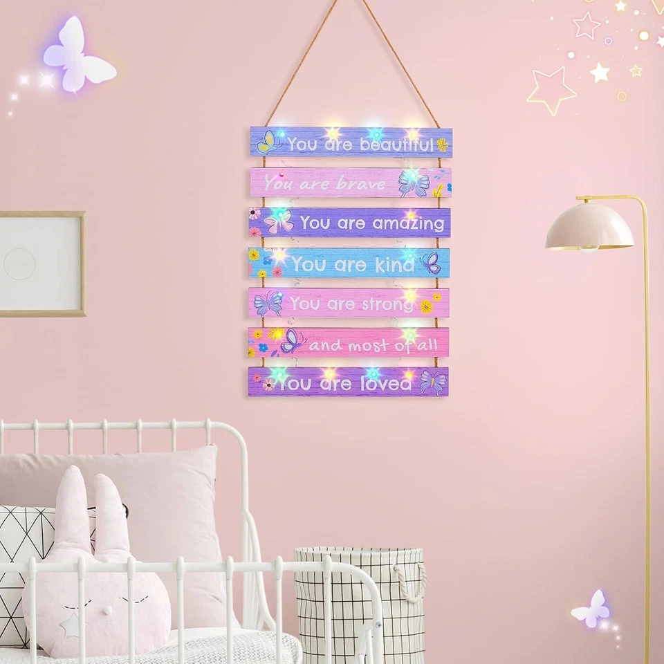 Decoración de pared de habitación LED para dormitorio infantil arte motivacional Foto 4 de 4