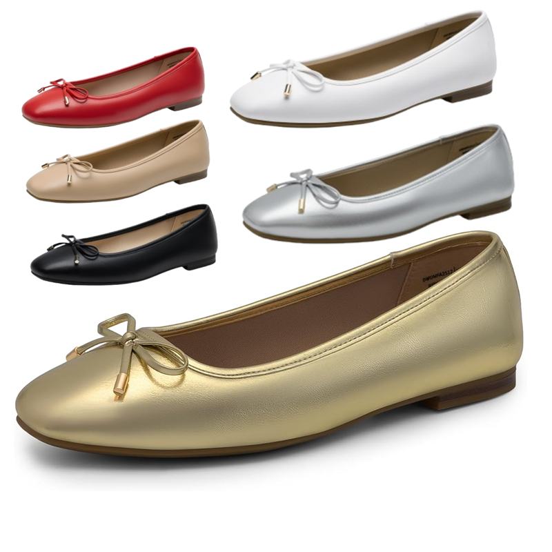 Women Flats Square Toe Ballet Flats Comfortable Casual Flat Dress Shoes