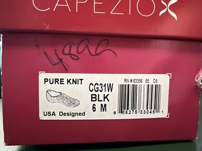 NEW IN BOX Capezio Pure Knit Jazz Women's size 6 M Black Dance