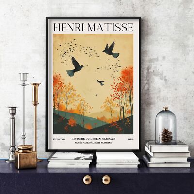 Henri Matisse Druck, Henri Matisse Ausstellungsplakat, bunte Wandkunst (47d)