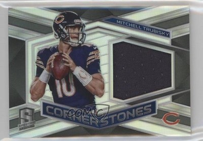 2018 Panini Spectra Cornerstone Materials 54/199 Mitchell Trubisky #5 0a3
