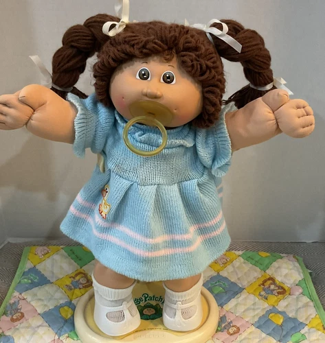 1985 Cabbage Patch Doll  OK Factory HM #4 Double Braids Brown Hair & Eyes