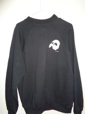 Vintage 80s Phantom Of The Opera Crewneck Sweatshirt XL Black Theater 1986
