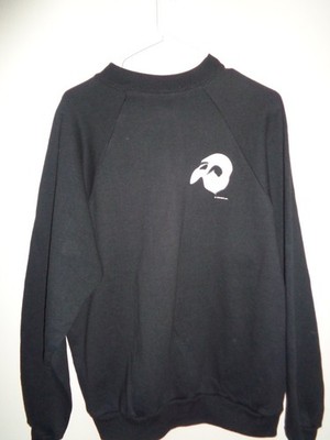 Vintage 80s Phantom Of The Opera Crewneck Sweatshirt XL Black Theater 1986 