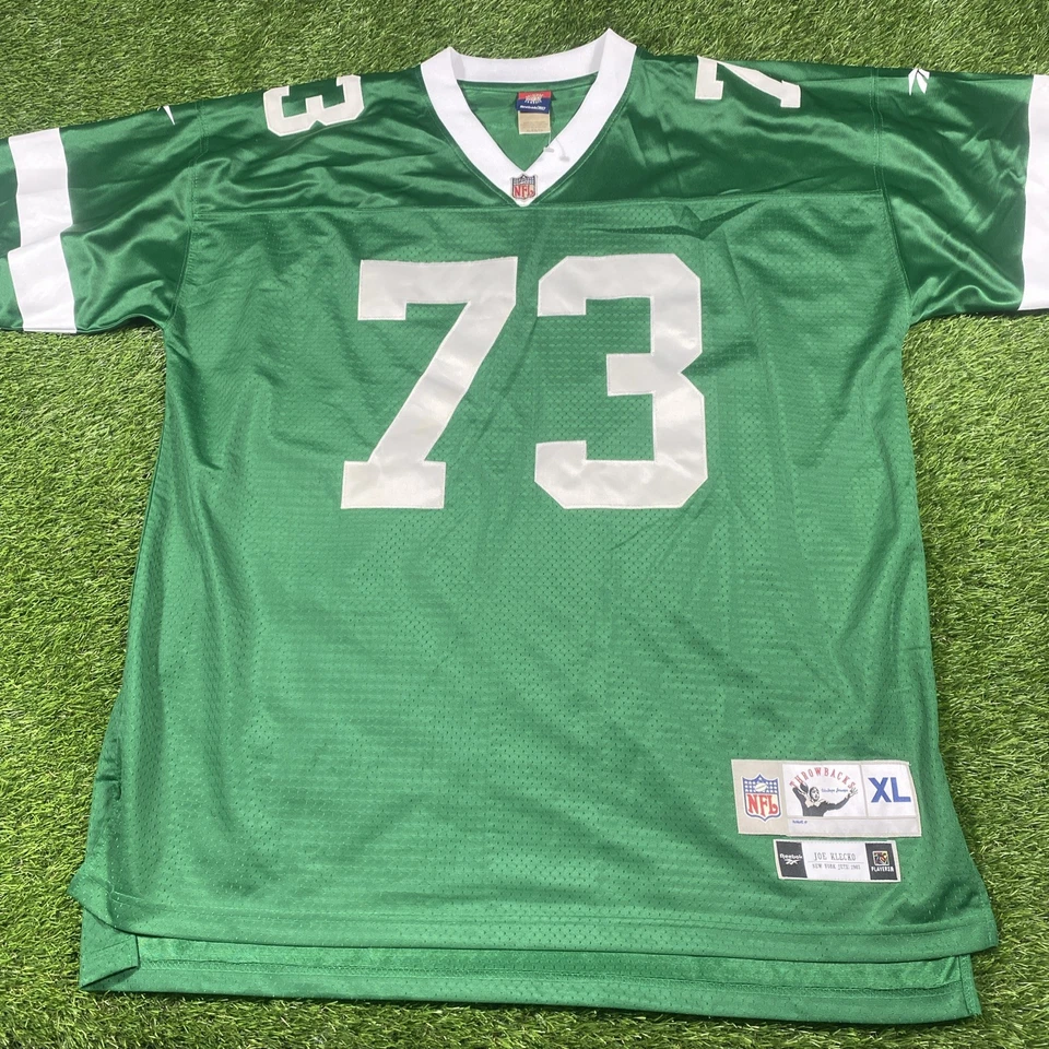Camiseta Joe Klecko New York Jets para hombre XL verde #73 cosida Reebok NFL Thowback Foto 4 de 4