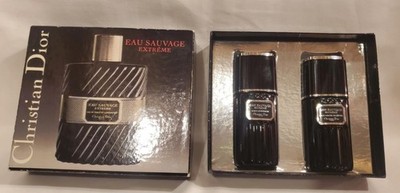 2 Pcs SET Christian Dior *EAU SAUVAGE EXTREME* cologne +aftershave 1oz 30ml RARE